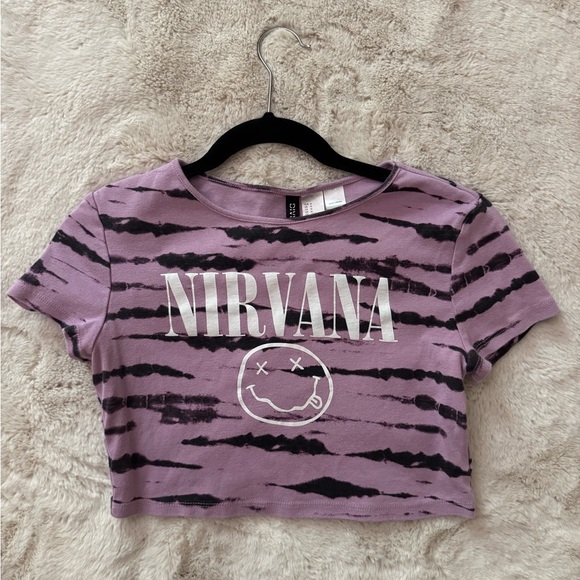 Nirvana Tie-Dye Crop Top - Picture 1 of 3